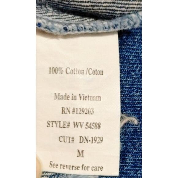 Cello Jeans Raw Hem Denim Asymmetrical Mini Wrap Skirt Distressed Blue Womens M - Picture 5 of 7